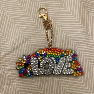 Rainbow love diamond keychain